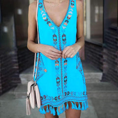 Loose Plus Print Purl Shift Dresses