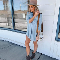 Fashion Fastener Long sleeve Blouses
