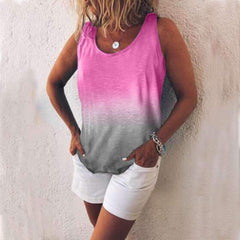 Fashion Gradient Print T-Shirts