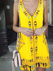 Loose Plus Print Purl Shift Dresses