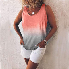 Fashion Gradient Print T-Shirts