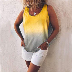 Fashion Gradient Print T-Shirts