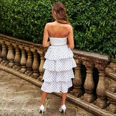 Fashion Point Falbala Skater Dresses Vest&Skirt Suits