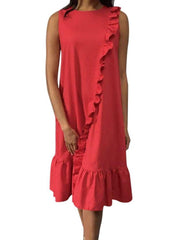 Fashion Casual Falbala Maxi Dresses