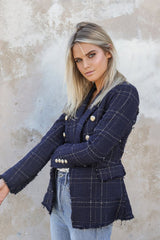 Elegant Lapel double-breasted short coat Blazer