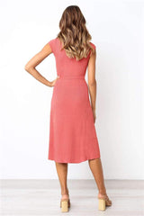 Elegant Short Sleeve Round-Neck Skater Dresses