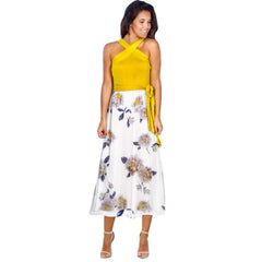 Fashion Print Lacing Skater Dresses