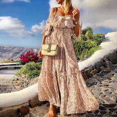 Sexy Off shoulder Vest Maxi Dresses