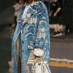 Fashion Print Long sleeve Coats