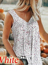 Fashion Print V neck Vest T-Shirts