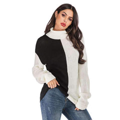 Loose Plus Long sleeve High collar Sweaters