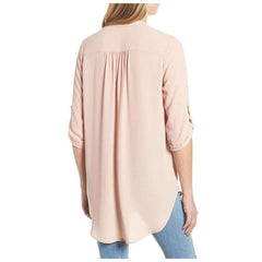 Loose V neck Pocket Blouses