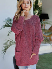 Fashion Knit Round neck Long sleeve Sweaters