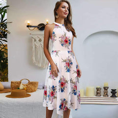 Fashion Print Sleeveless Skater Dresses