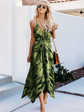 Sexy Print V neck Vest Skater Dresses
