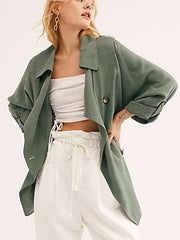 Wome Pure Lapel Long sleeve Coats