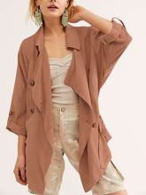 Wome Pure Lapel Long sleeve Coats