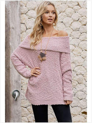Sexy Pure Off shoulder Knit Sweaters