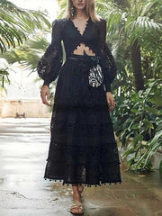 Women fashion v neck two pieces maxi dresses