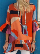 Fashion Loose Round neck Falbala T-Shirts