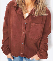 Fashion Loose Lapel Long sleeve Blouses