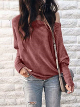 Fashion Pure One shoulder Long sleeve T-Shirts