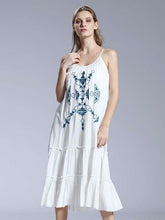 Casual Print Round neck Vest Maxi Dresses