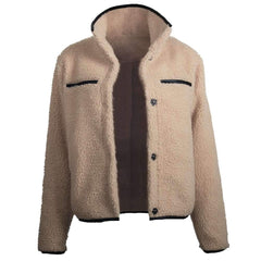 Fashion High collar Plush Short Coats