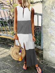 Women Stylish Printed V neck Sleeveless Maxi Dresses