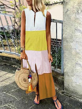 Women Stylish Printed V neck Sleeveless Maxi Dresses