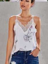 Fashion Print V neck Lace Vests
