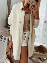Fashion Pure Long sleeve Stand collar Coats