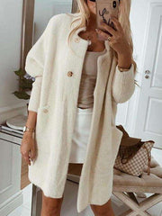 Fashion Pure Long sleeve Stand collar Coats