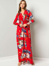 Fashion Print Lacing Long sleeve Tee Maxi Dresses