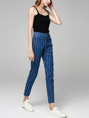 New fall fashion style stretch button jeans women pants