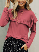Cute Flouncing Long Sleeve Autumn T-shirts