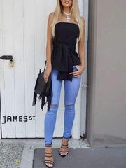 Sexy Corselet Pure Sleeveless Top