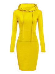 Colorful Woman Long Style Hooded Sweat shirts