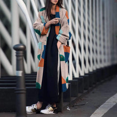 Fashion Print Long sleeve Coat