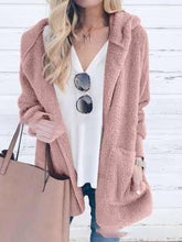 Pure Long sleeve Plush Hoodies Coats