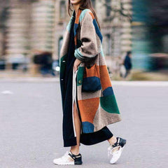 Fashion Print Long sleeve Coat