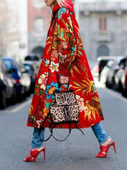 Fashion Print Long sleeve Coats