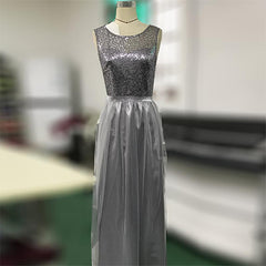 Chiffon Sleeveless Sequined Evening Wedding Dress