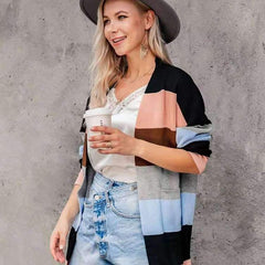 Fashion Pocket Knit Long sleeve Cardigan Coats