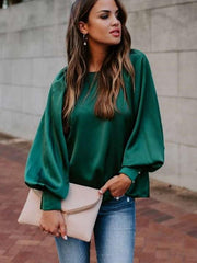 Pure Puff sleeve Round neck T-Shirts