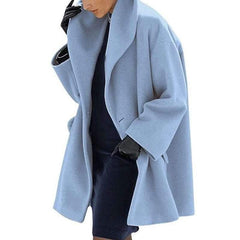 Fashion Cape collar Pure Long sleeve Coats