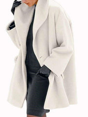 Fashion Cape collar Pure Long sleeve Coats