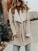 Fashion Gored Plush Lapel Coats
