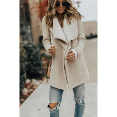 Fashion Gored Plush Lapel Coats