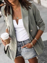 Pure Long sleeve Fastener Lapel Blazer